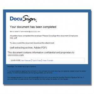 DocuSign Malware Phishing Spam